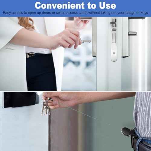 4 Pack Retractable Pen Holder with 31.5" Dyneema Cord, Elastic Silicone Retractable Pencil Holder Ideal for Carpenters,Nurses, Mechanics, Architects, Office Workers