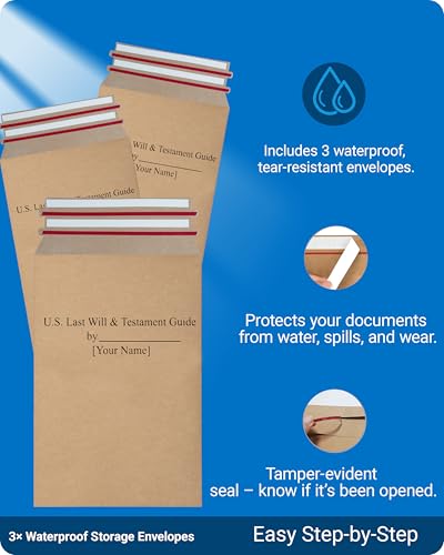 TillBio 4-in-1 Estate Planning Kit: Will, Living Trust & Power of Attorney Templates