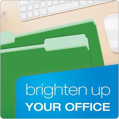 Pendaflex 435013BGR Interior File Folders, 1/3 Cut Top Tab, Legal, Green (Box of 100)