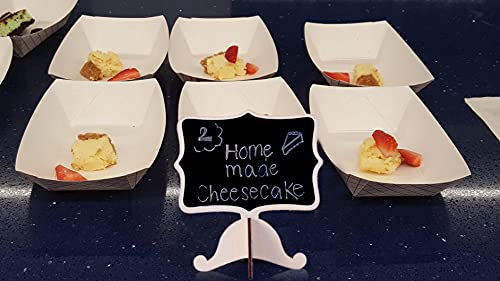 Reusable 20 Pcs Mini Chalkboard Signs with Easel & 12 Water-Based Chalks