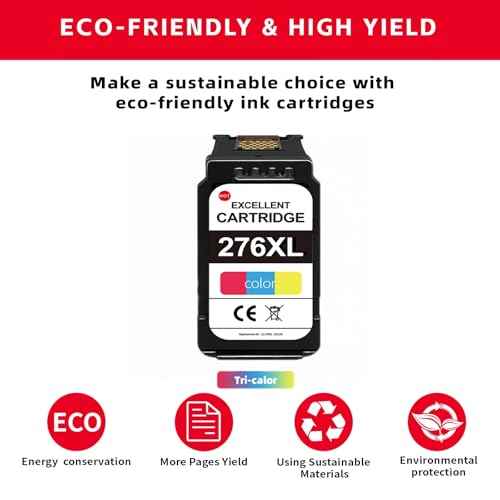276XL Color Ink Cartridge Replacement for Canon tr4700 Printer Ink Cartridges Compatible for Canon tr4700 tr4720 tr4722 ts3522 ts3500 ts3722 ts3720 ts3520 Ink