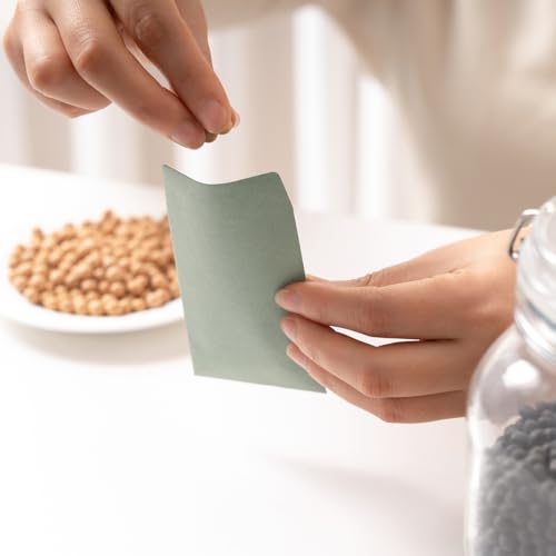 Homtable 2.25x3.5 Inch Sage Green Self-Adhesive Coin Envelopes - Pack of 100