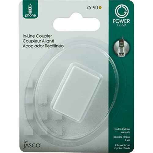 Power Gear in-Line Coupler, Ideal for Telephones, Answering Machines, Modems, Fax Machines, Caller ID Display, White, 76190
