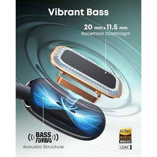 Soundcore AeroFit 2 AI Assistant Open-Ear Headphones by Anker, Pressure-Free Fit, 2X Richer Bass, Real-Time Translation Earbuds, Hi-Res, 35H Playtime, IP55
