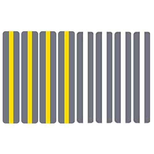 Highlight Reading Guide Strips, 4 Yellow and 4 Transparent, 8 Pieces a Pack