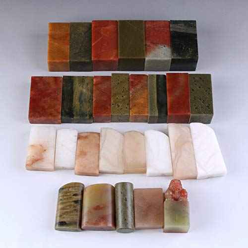 27 pcs/Set Stone Seal Set Chinese Name Stamp Stone Seal Letter Sealing Blank Stamp for Painting Calligraphy Art Supply