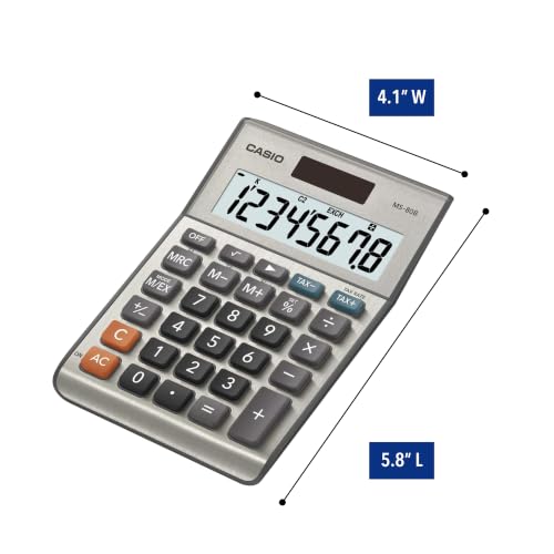 Casio MS-80B Desktop Calculator with Tax & Currency Conversion - Variation 1