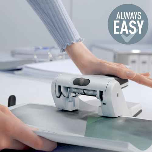 Esselte Leitz 51800035 Filing Hole Punch up to A3 6.5 mm with Stop Rail Blue