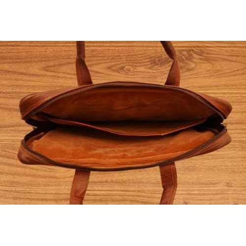 15.6-Inch Leather Laptop Sleeve for MacBook Pro Air 15-inch, 15.6-inch Laptop - Brown