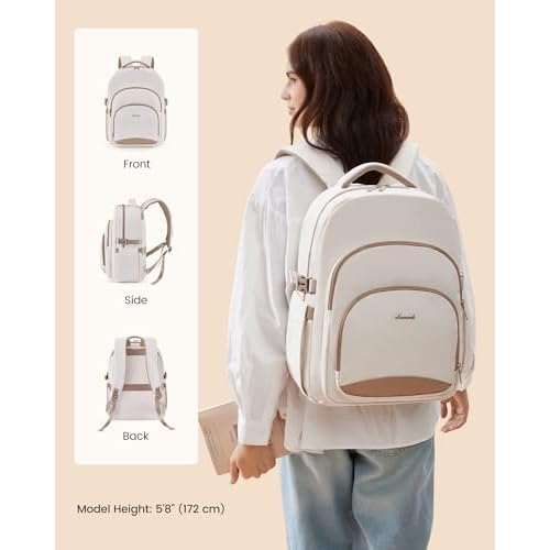 LOVEVOOK Laptop Backpack for Women, 17-Inch Work Backpack, Back to School Bookbag for College Student Teen Girls, Casual Personal Item Travel Bag Business Computer Daypack for Teacher Nurse, Gift
