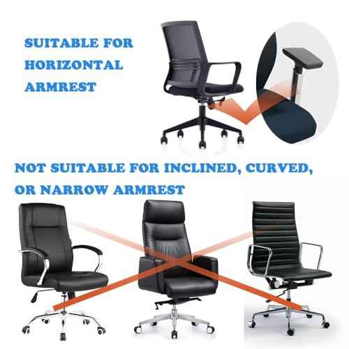 Upgrade Ergonomic Arm Rest Mouse Pads Dual Purpose for Desk and Chairs, Adjustable Armrest Wrist Support Attachment, Gaming Covers for Elbows and Forearms Pressure Relief Office Computer Desk Extender