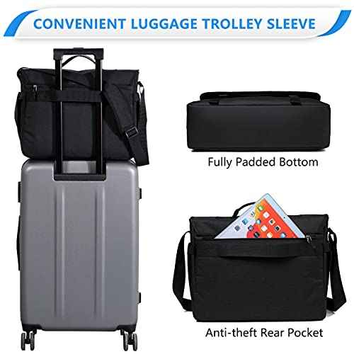 VASCHY Messenger Bag for Men, Fashion Laptop Satchel Crossbody Shoulder Side Bag for Men and Women for Work,Business