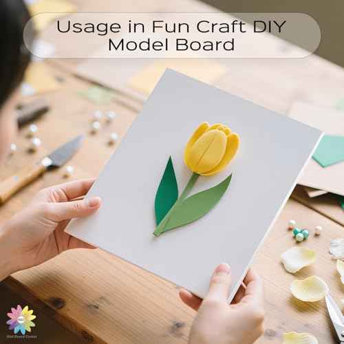 Mat Board Center, Pack of 10, 11x14 Self Adhesive Foam Board for Picture and Poster Mounting, Lightweight White Color Foam Board for Crafts, Artworks, 3/16 inches Thick