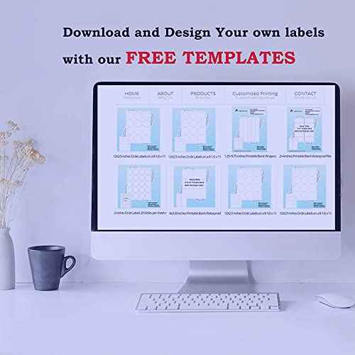 200 Pcs Bottle Labels 4x2 inch Printable Glossy White Waterproof Vinyl Sticker Labels for Inkjet or Laser Printer