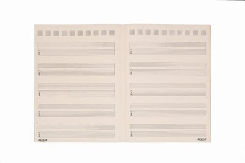 Archives GTAB-48ST Standard Bound Manuscript Paper Book, Guitar Tab, 48 Pages