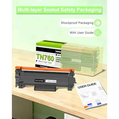 TN760 Compatible Toner Cartridges Replacement for Brother TN-760 TN730 TN-730 High Yield to Use with MFC-L2710DW MFC-L2750DW HL-L2350DW HL-L2370DW HL-L2395DW HL-L2390DW DCP-L2550DW (2 Pack)