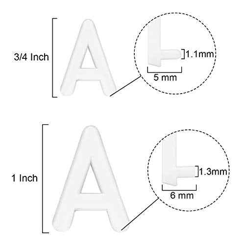 Letter Board Letters,645 PRE-Cut Characters (3/4 and 1 Inch,White) With Sorting Tray
