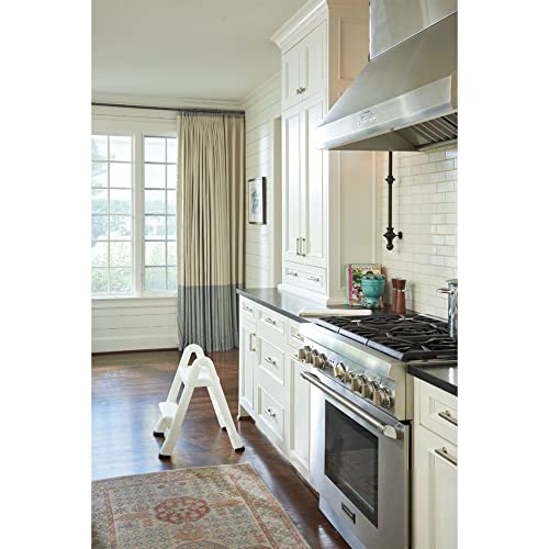 Rubbermaid EZ Step 2-Step Folding Stool White | Durable Stool