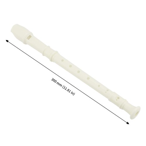 JAPCHET 24 Pack 12 Inch 8 Hole Soprano Recorders, German Style Descant Soprano Recorder, Plastic Descant Flute with Cleaning Rod & Storage Bag, for Graduation, Show, Gift White