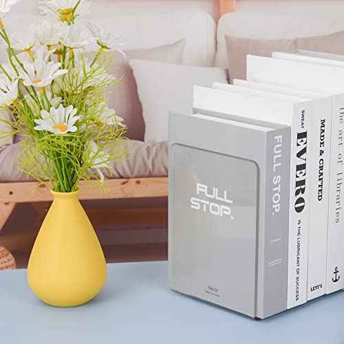 MerryNine Acrylic Book Ends 20pcs for Shelves, Clear Bookends for Shelves, Book end Organizer, Book Holder Stand Decorative, Book Stoppers for Heavy Duty Books (7.08"x4.72"_10 Pairs)
