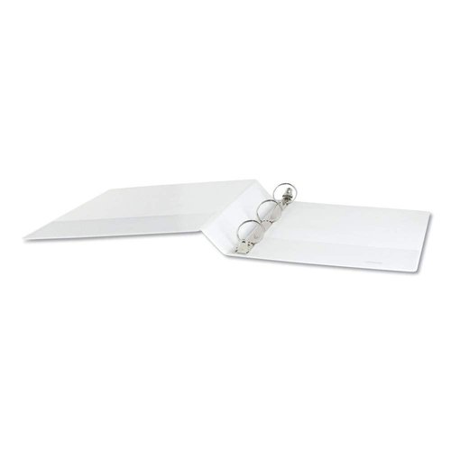 Universal Deluxe Round Ring View Binder, 3 Rings, 1.5" Capacity, 11 X 8.5, White