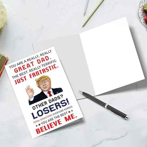 Funny Card for Dad from Daughter, Son, Kids - Father's Day Gifts for Dad from Daughter, Son, Kids - Birthday card for dad, Dads Birthday Gifts Ideas - Fathers Greeting Card, Premium Quality