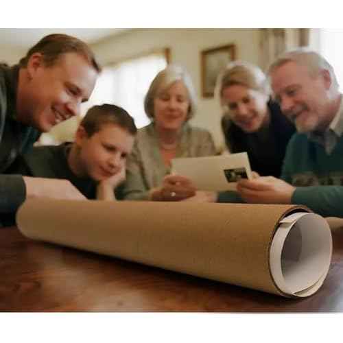 15PCS 2"x18" Kraft Shipping Tubes With Caps, Cardboard Poster Tubes for Shipping and Storage of Documents and Art