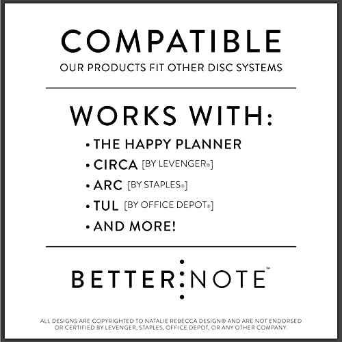 BetterNote 2026 VERTICAL Calendar Refill for Disc Notebooks, Fits Levenger Circa, Happy Planner, Staples Arc, TUL, InkWell Press, MAMBI, NOTIQ (Whimsy, 9-Disc, 7"x9.25")