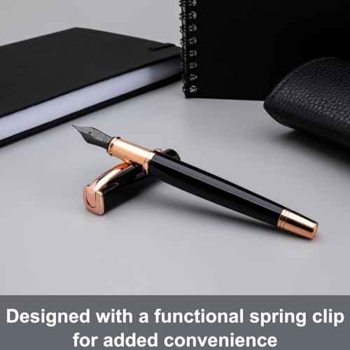 Monteverde USA Impressa Fountain Pen Black with 18 Karat Rose Gold Trim - Stub Point - JoWo German Nib