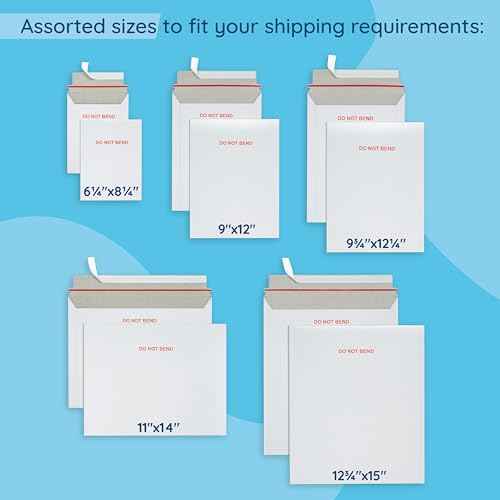 Blue Summit 50 Pack Photo Mailer 11x14 Cardboard Envelopes, Do Not Bend Rigid Mailers, Cardboard Envelopes for cards, For Paper Document, Photos, Pictures, and Magazine