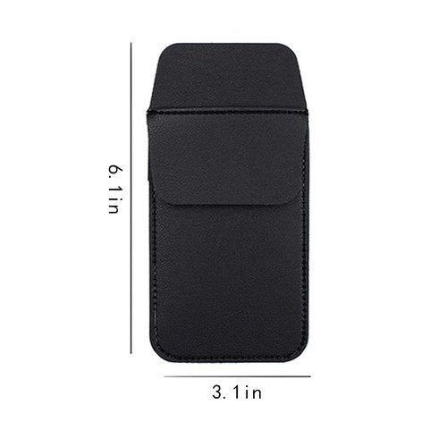 CTFRQC Pocket Protector, 1 Pack PU Leather Heavy Duty Pen Holder Pouch for Shirts, Lab Coats, Pants - Multi-Purpose - Holds Pens, Pointers, Pencils, and Notes (Black)