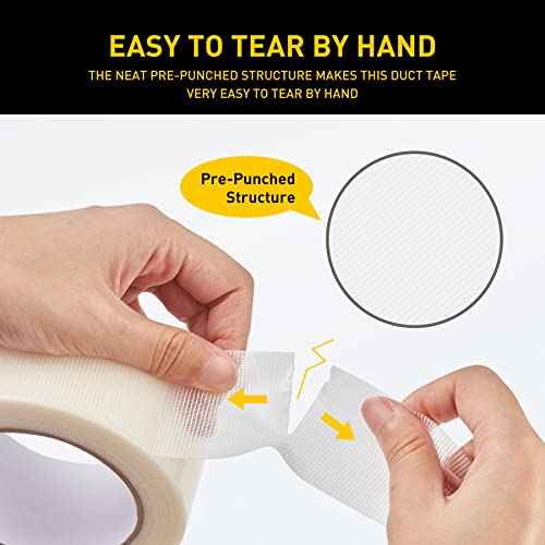 Lichamp 10 Rolls Clear Duct Tapes Heavy Duty, Waterproof No Residue Clear Duct Tape for Packaging Taping Sealing Repairing Tying, Thick & Wide Tape for DIY or Commercial Use, 2 inches x 25 Yards