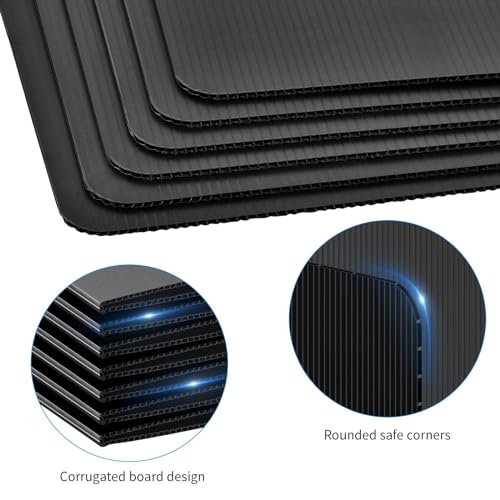 24 Pack Black Desk Dividers for Students, Privacy Shields Folder for Students, Durable & Waterproof Plastic Study Board, Classroom Teacher Supplies Test Divider, Includes 10pcs Extra Labels