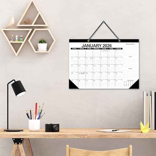 2026 Calendar Desk Calendars 2026-2027 Wall Calendar from January 2026 to June 2027,18 Months 17"¡¿12" Thick Paper for Office School Home