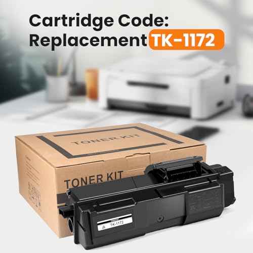 TK1172 TK 1172 TK-1172 Black Toner Cartridge,7200 Pages High Yield,with Upgraded Chip,1T02Y80UX0 Compatible with Kyocera ECOSYS M2040dn M2540dn M2640idw Printer(2-Pack)