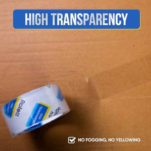 Packing Tape, 12 Rolls Shipping Tape, Heavy Duty Packaging Tape 1.88¡± x 60 yd, Clear Packing Tape Refills, Box Tape for Shipping, Mailing, Moving & Storage, Strong Seal on All Box Types
