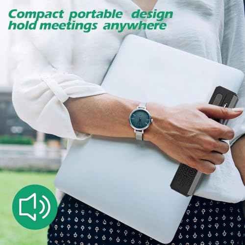 3 in 1 USB Computer Speaker with Microphone, PC Laptop Desktop Conference Speaker with Mic for Smart Home Office and Online Study£¬360 Degree Enhanced Voice Pickup, Noise Reduction (Modern)