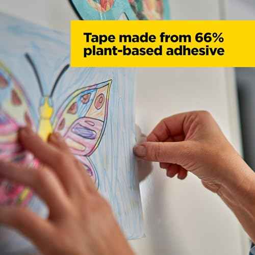 Scotch Magic Tape Stainless Steel Refillable Dispenser with Plant-Based Adhesive Refill Pack, Includes 2 Rolls of Invisible Tape, 3/4 in x 550 in