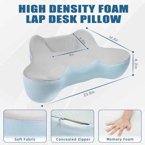 Reading Pillow, Lap Desk, Soft Laptop Pillow for Lap, Portable Desk, Gaming Pillow for Bed, Couch, Car