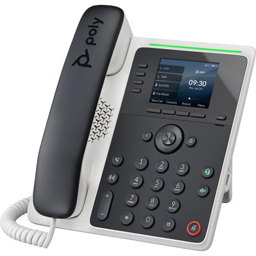 5X Poly Plantronics Edge E220 IP Desk Phone (82M87AA) Bundle Including: Phone Cleaner, Ethernet Cable, Fiber Cloth
