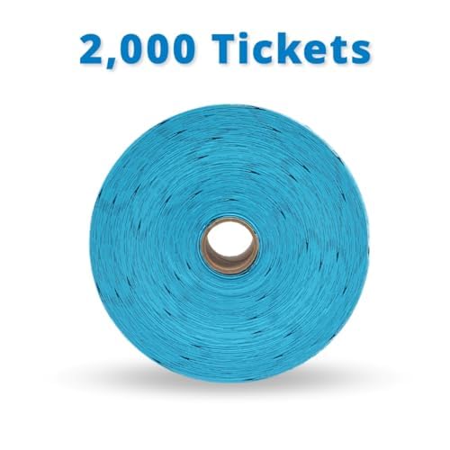 INDIANA TICKET CO. Blue Drink Roll Tickets, 2000 per Roll, Single Roll, 1x2 Tickets Admission, Events, Fundraisers & Prizes