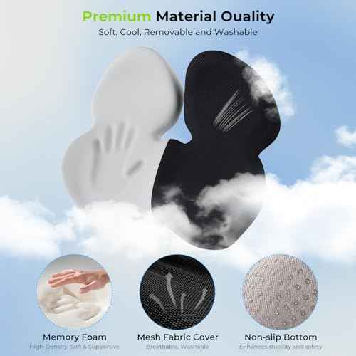 Seat Cushion,Office Chair Cushion for Sciatica,Ergonomic Memory Foam Seat Cushion for Car,Coccyx Cushion,Sciatica & Back Support,19" x 16" All Day Comfort Black Chair Cushion