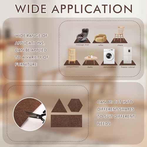 Recliner Pads for Hardwood Floors Non Skid, 35"x35" Furniture Pads Floor Mats for Carpet, Anti Slide Office Chair Mat for Floor Protector, Chairs Recliner Rug Non Slip Recliner Grippers (2 Pack