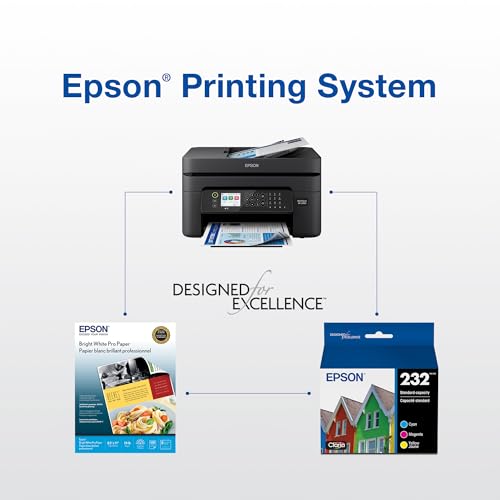EPSON 232 Claria Ink Standard Capacity Black & Color Cartridge Combo Pack (T232120-BCS) Works with WorkForce WF-2930, WF-2950, Expression XP-4200, XP-4205