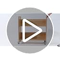 Leinuosen Solid Wood 2-Tier Book Cart with 2in Casters, 32" W x 30" H
