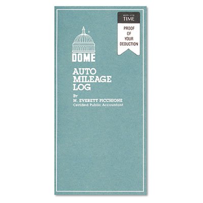 Auto Mileage Log Book - 32 Sheets, 6.25 x 3.25 in, Undated, Detachable Year-End Summary