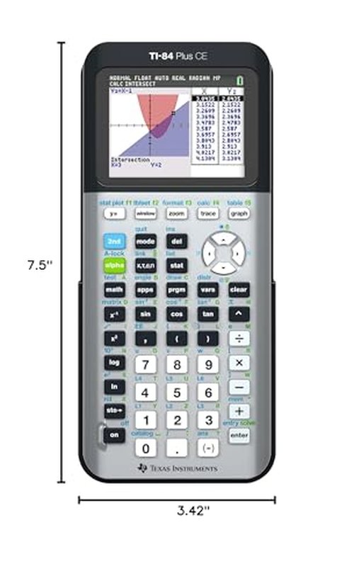 Texas Instruments TI-84 Plus CE Python Color Graphing Calculator, Galaxy Gray (Metallic)