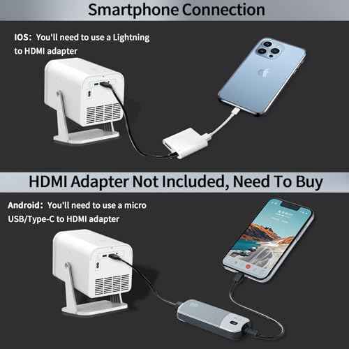 Mini Room Projector, Projector for Bedroom(Built-in Speaker, With HDMI Cable), 200-inch Large Screen, Ntive 1080P Projector, Compatible With 4K, Supports Smartphones/TV Sticks/PS5/Laptop/HDMI/USB