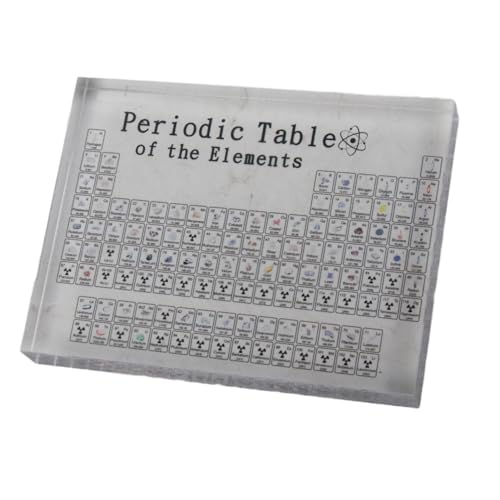 Ymiko Clear Acrylic Periodic Table Display - Portable Classroom Model