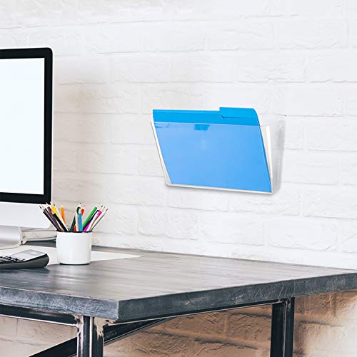 Amazon Basics Clear Wall File Organizer - 1-Pocket Letter Size, Space Saving
